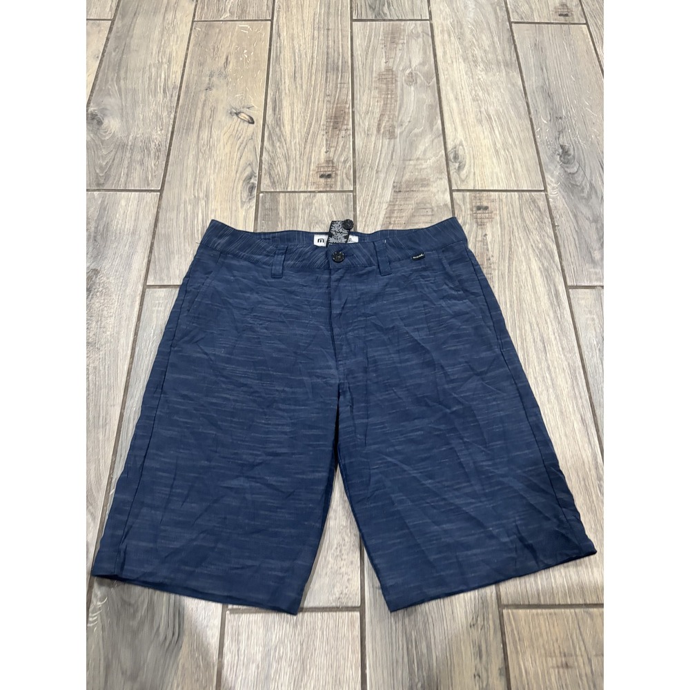 TravisMathew Men's Blue Heather Performance Golf Shorts Size 30 Stretch Flat